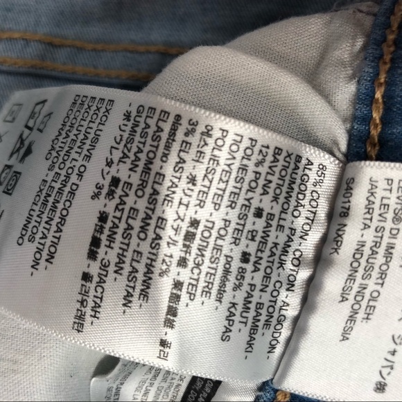 LEVI'S Mile High Super Skinny Jeans High Rise Distressed Light Wash StretchDenim - Picture 7 of 8